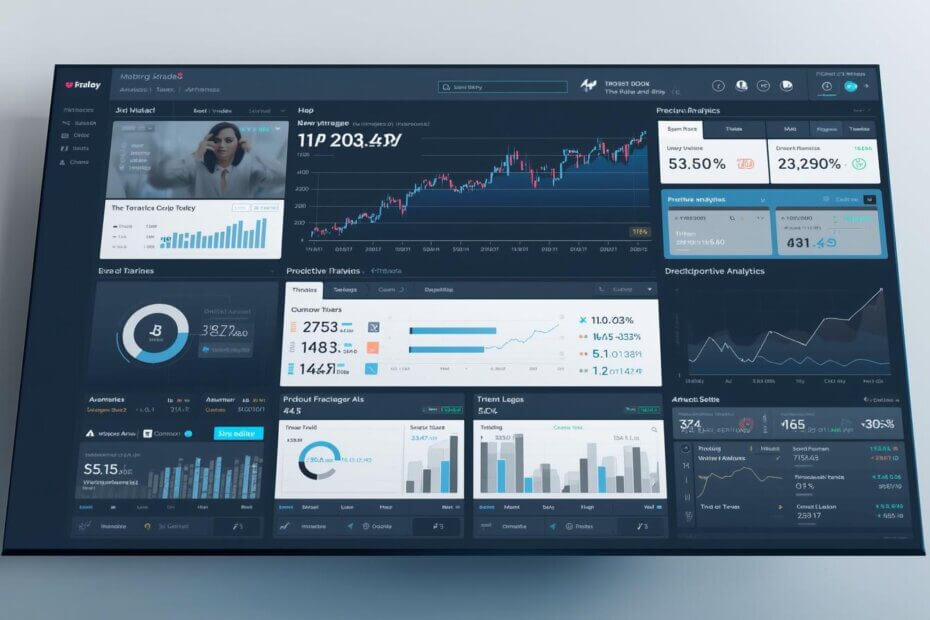 “AI-powered trading software interface mockup, clean dashboard, financial data visuals” (1)