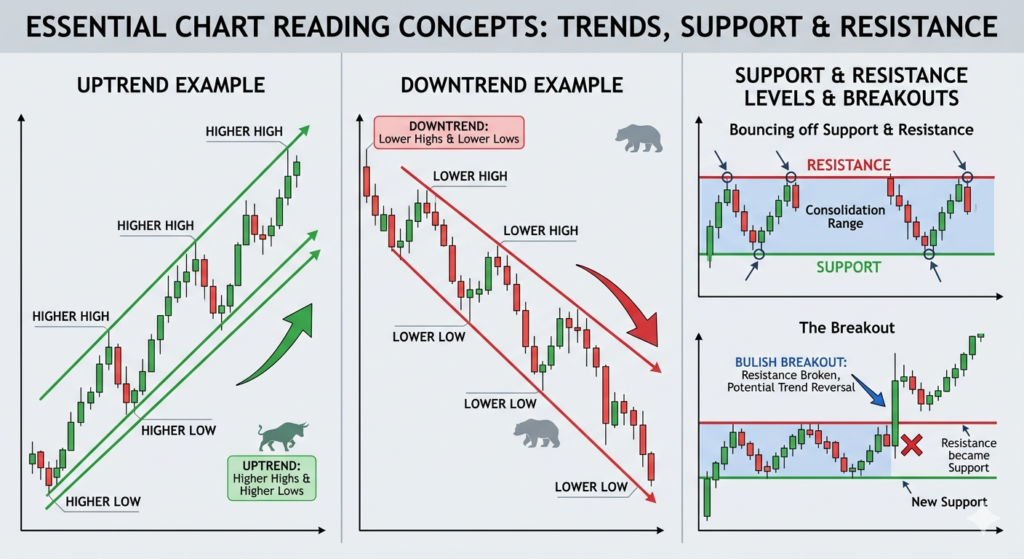 how to read forex charts