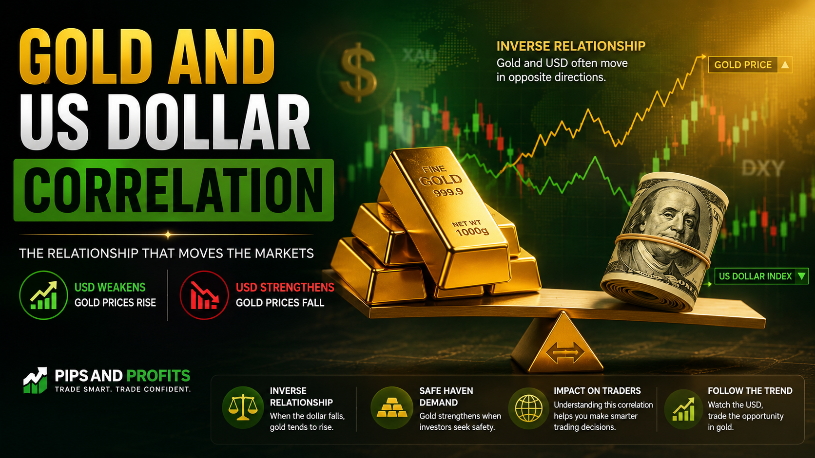 Gold and US dollar correlation
