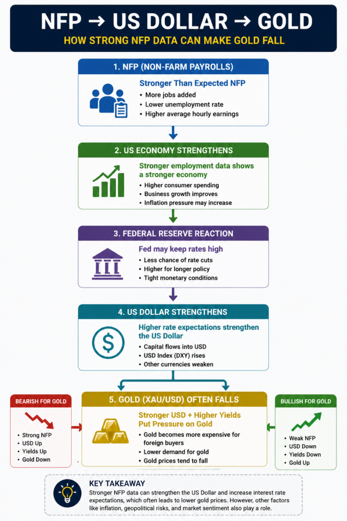 Why Gold Falls After Strong NFP Data