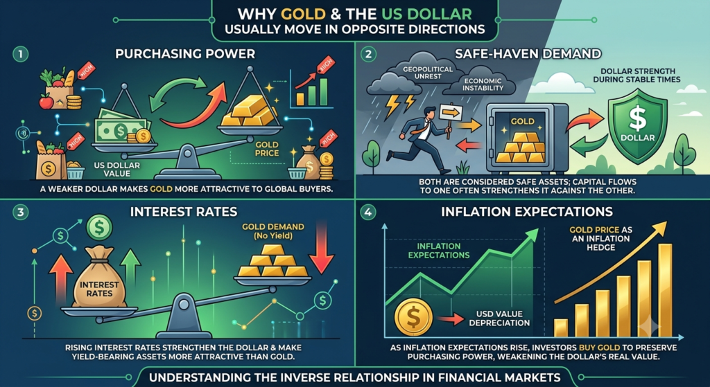 Gold and US Dollar Correlation